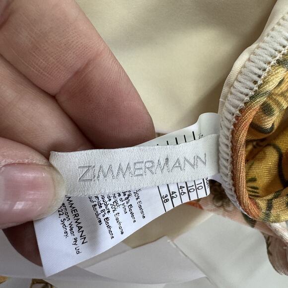 Zimmermann Swimsuit Womens Small 4-6 One Piece Laurel Scarf Print Cutout - Picture 7 of 12